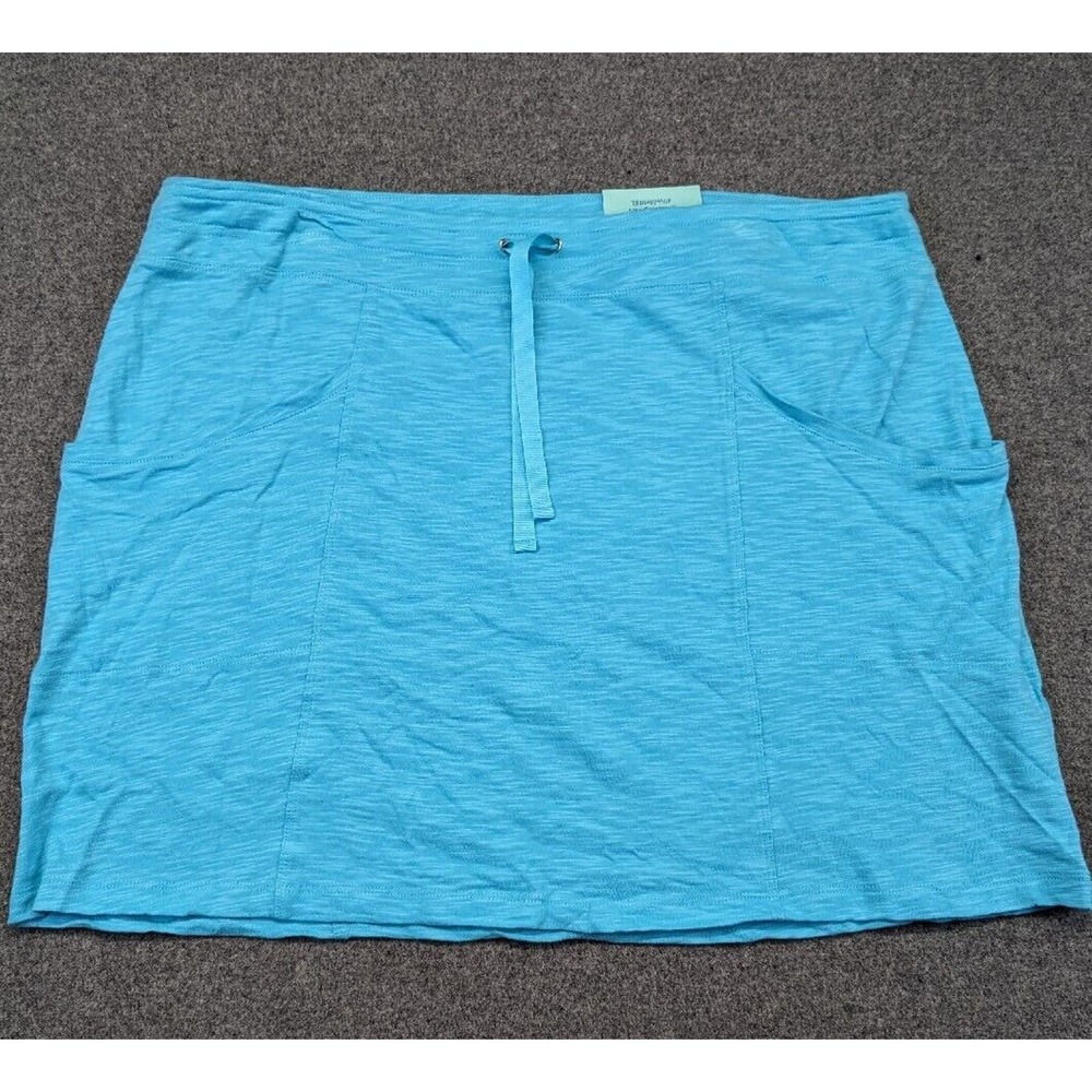 Reel Legends Knit Skirt Size XL Capri Blue Pockets Drawstring